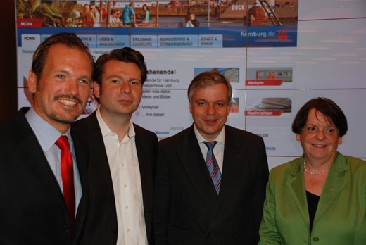 Dr. Jens Müffelmann, Georg Konjovic, Dr. Michael Freytag und Prof. Dr. Karin von Welck