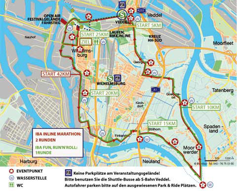 Streckenplan Inline Marathon