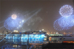 Feuerwerk für die AIDAblu, Fotos : AIDA Cruises