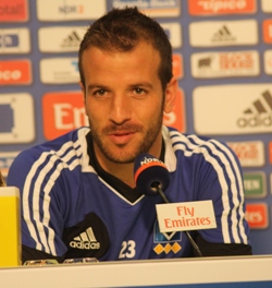 Rafael van der Vaart auf der Pressekonferenz