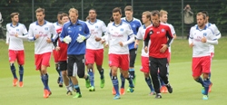 HSV-Team beimTrainingsaufgalopp