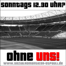Zweitligaspiele Sonntag um 12.30 ohne einige Fans des FC St. Pauli?